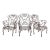 Vintage Wrought Iron Garden Chairs, Set/3 For Sale