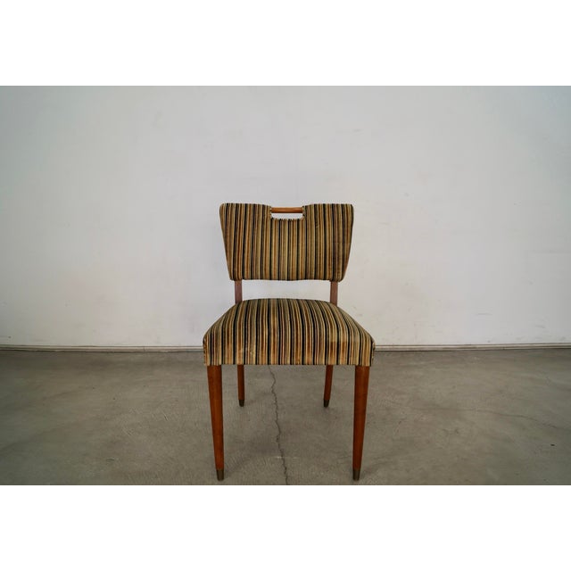 Barzilay 1950’s Mid-Century Modern Velvet Side Chair For Sale - Image 4 of 12