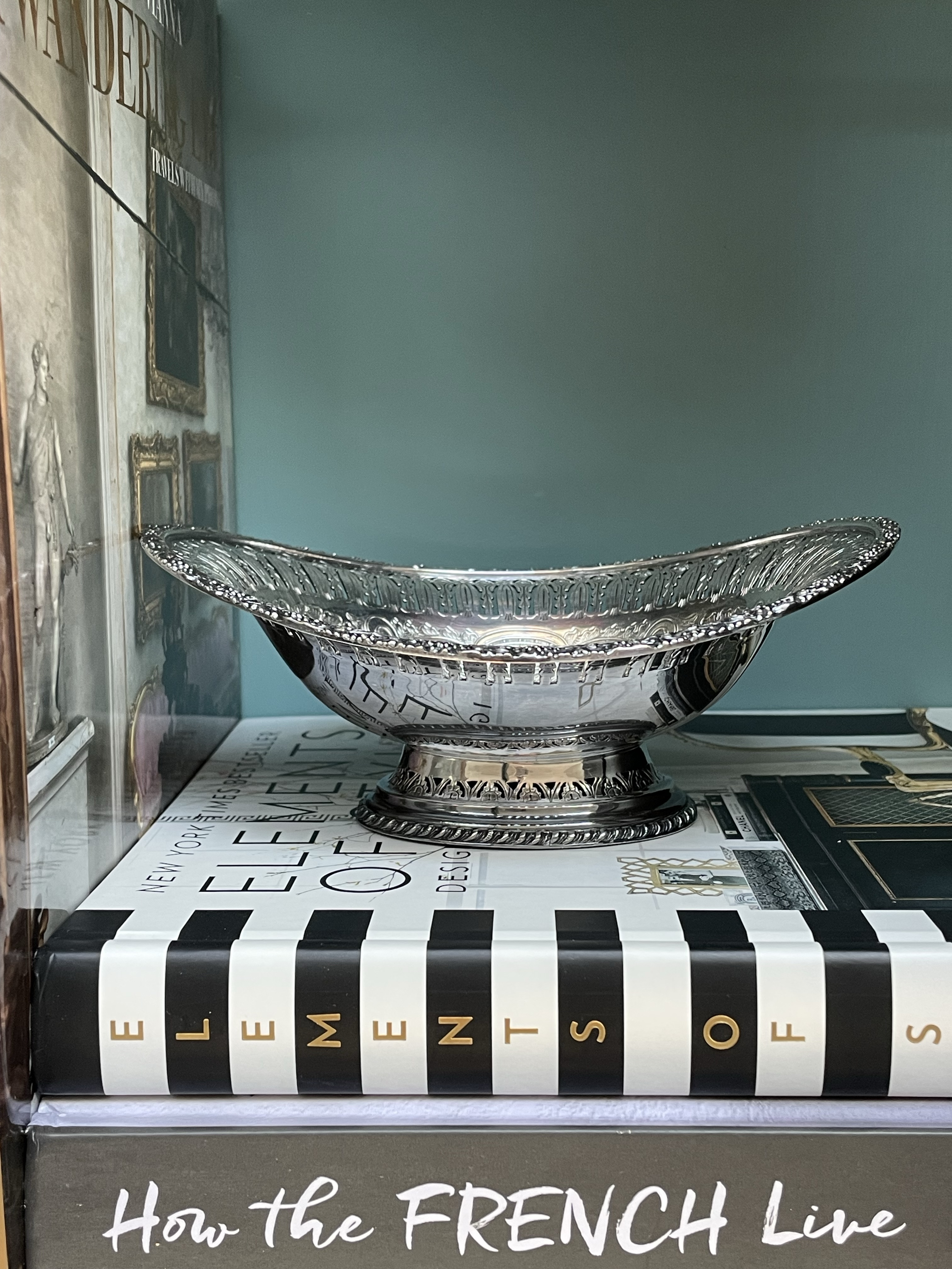 Vintage Barker-Ellis English Silver Plate Pierced & Engraved Oval