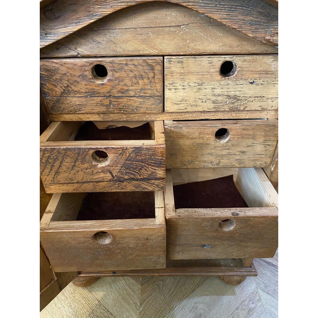 Antique Wooden Storage Medicine Cabinet | Apothecary Style Cabinet | Jewelry Storage For Sale - Image 11 of 11