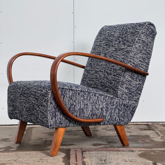 1930s Czechoslovakian Art Deco Type C Armchairs by Jindřich Halabala for Up Závody, 1930s, Set of 2 For Sale - Image 5 of 16