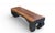 This contemporary bench is hand carved from one single piece of wood and finished in two tones, ebony and brown. With its...