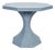 Matthew Izzo Home Octavia 36" Octagonal Light Blue Painted Rattan Pedestal Table For Sale