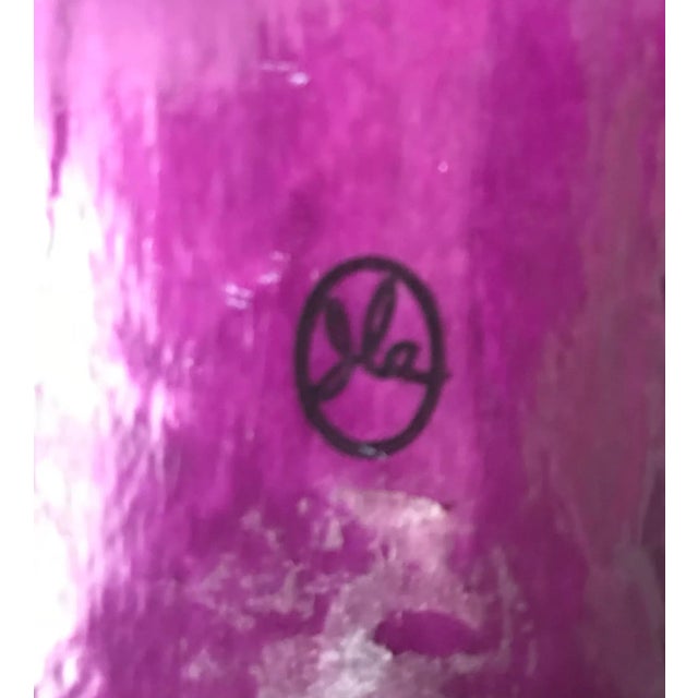 Nautical Purple and Green Papier Mache Green and Red Fish Plate For Sale - Image 3 of 4