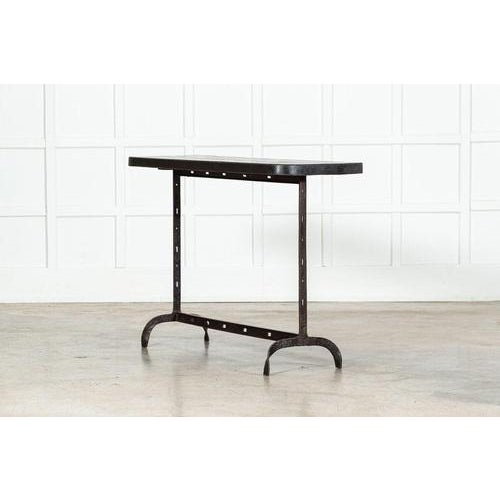 English Wrought Iron Pine Console Table, 1900s For Sale - Image 16 of 18