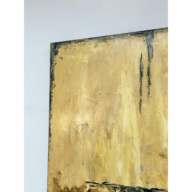 Textile Vintage Painting Endurance Brutalist Abstract Impasto Earth Tone Signed MCM For Sale - Image 7 of 9
