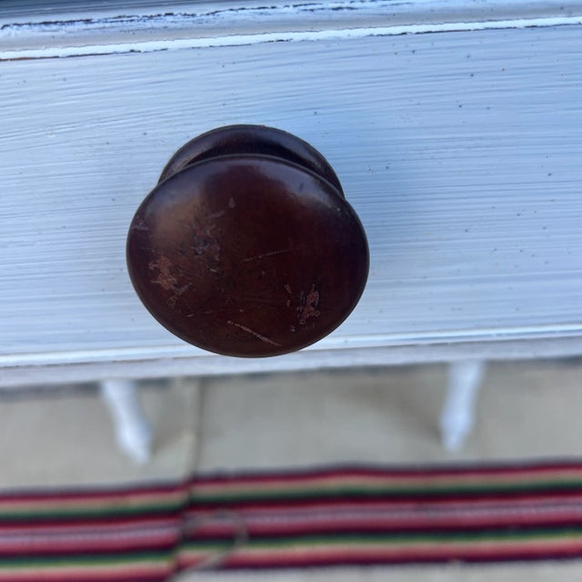 A Antique White Painted Softwood Pennsylvania Sheraton One Drawer Side Table, Circa 1850's For Sale - Image 9 of 12