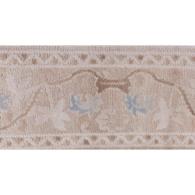 Early 21st Century Alhambra Design Beige and Blue Handmade Wool Rug by Doris Leslie Blau For Sale - Image 5 of 7