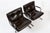 Metal Mid Century French Brown Leather Lounge Chairs by Raphael Raffel 1970s For Sale - Image 7 of 18