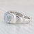 2020s 7.65ctw Aquamarine Diamond Ring 14k White Gold Size 7 For Sale - Image 5 of 8