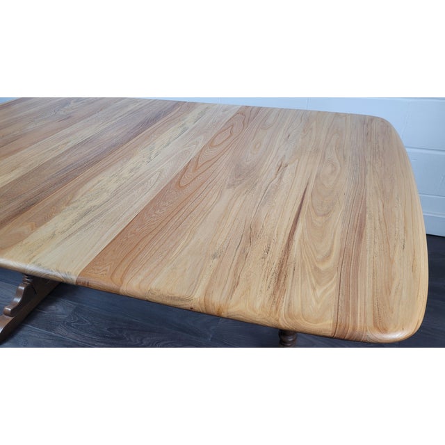 Ercol Grand Refectory Dining Table, 1990s, Set of 4 For Sale - Image 9 of 13