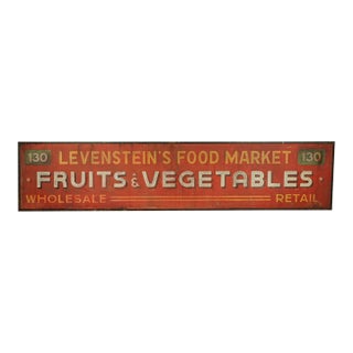 Reclaimed Fruits & Vegetables Marty Supreme Movie Prop Sign For Sale