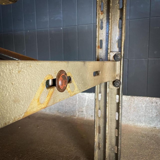 Industrial Dining Table with Steel Machine Base For Sale - Image 9 of 18