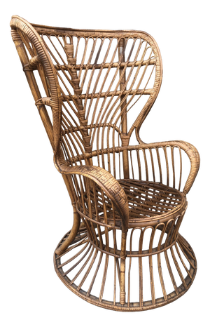 Vintage Rattan Chair by Lio Carminati, 1950s