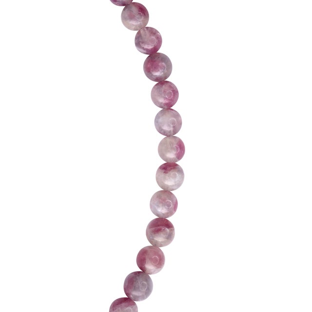 Pink Tourmaline Half-Moon Necklace For Sale - Image 4 of 10
