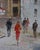 Gray Mid-20th Century French “Montmartre, Place du Tertre” Oil on Canvas, Sacré-Cœur For Sale - Image 8 of 8