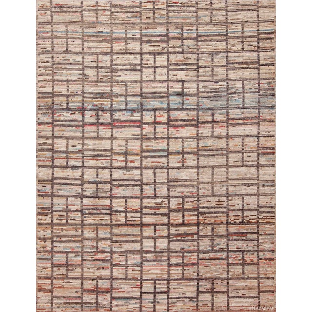 Nazmiyal Collection Modern Geometric Handmade Contemporary Area Rug For Sale