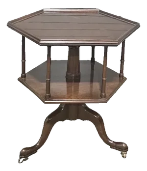 Kittinger Cw-161 Mahogany Colonial Williamsburg Revolving Book Table