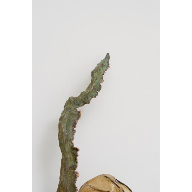 Posidoni Bronze and Handblown Glass Sconce by Emilie Lemardeley For Sale - Image 15 of 18