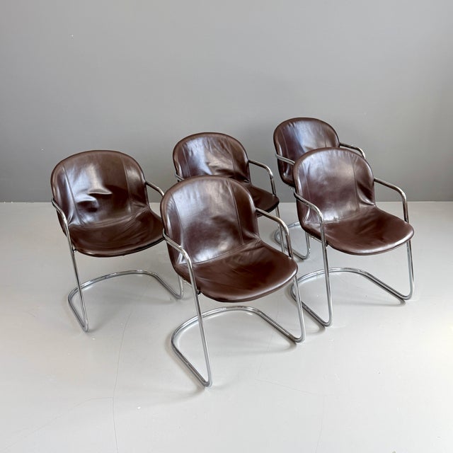 Mid-Century Modern Chairs by Gastone Rinaldi, 1970s, Set of 5 For Sale - Image 3 of 9