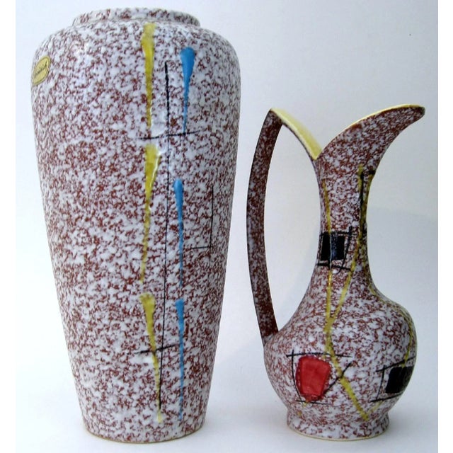 1950s West German Ceramic Vases, Set of 2 For Sale - Image 5 of 6