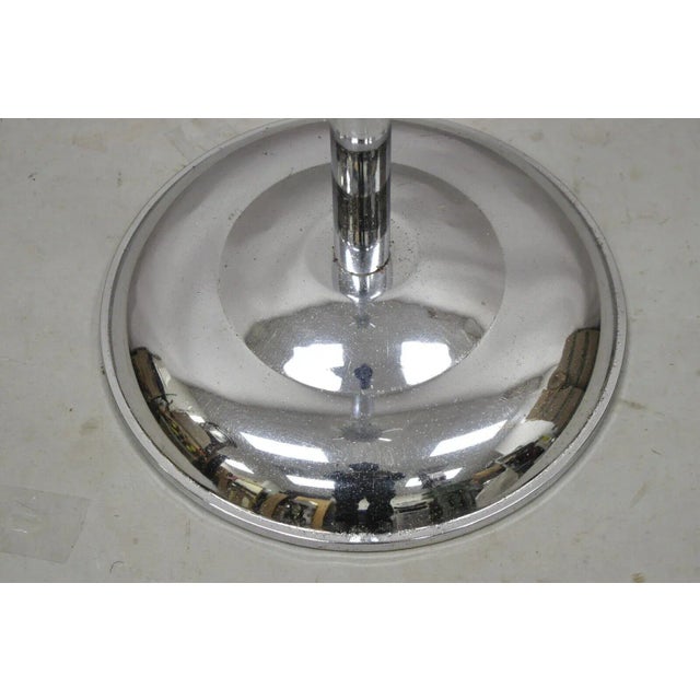 Metal Vintage Chrome Metal Art Deco Style Coat Tree Stand With Revolving Hooks For Sale - Image 7 of 11