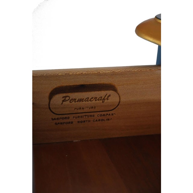 Navy Blue 1950s Restored PermaCraft Chest on Chest Dresser For Sale - Image 8 of 8