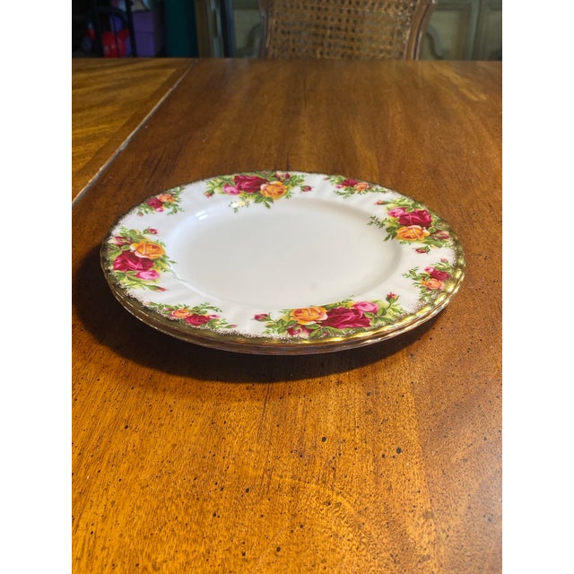1960s Royal Albert 2 Old Country Rose 8 1/8” Salad Plates For Sale - Image 9 of 12