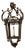 Vintage French 4-Sided Iron Lantern For Sale