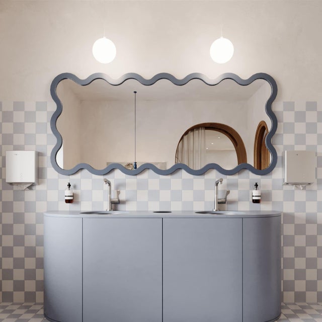 Black Luxery Full Length Sculptural Wavy Hvyli 16 Mirror by Oitoproducts For Sale - Image 11 of 18