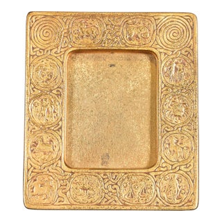 Tiffany Studios New York Zodiac Bronze Doré Picture Frame For Sale