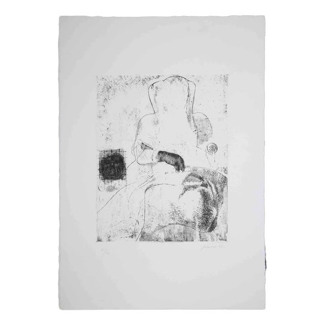 Pietro Guccione, The Figure, Original Etching and Drypoint, 1964 For Sale