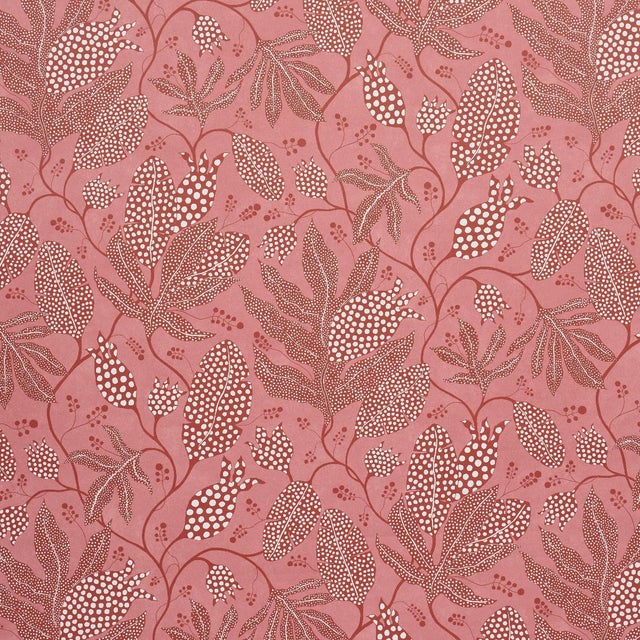 Sample - Schumacher Schumacher X Marian McEvoy Polka Dot Jungle Wallcovering In Raspberry For Sale