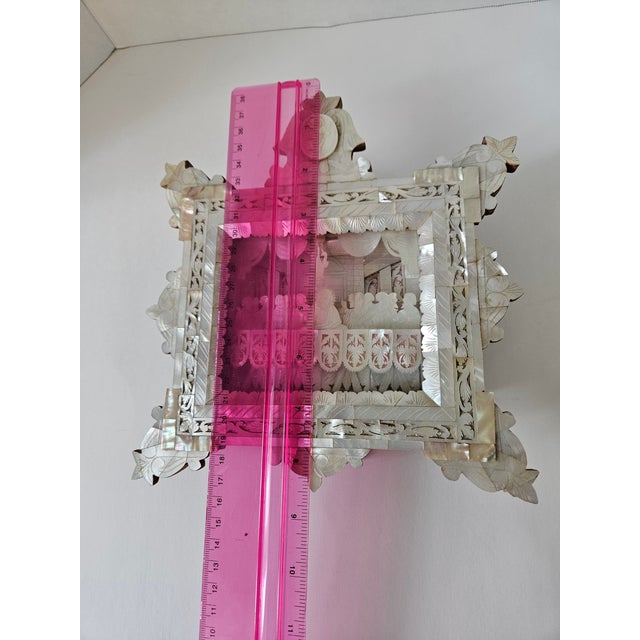 Late 19th Century Mother of Pearl/Abalone Shell Carved Icon For Sale In Miami - Image 6 of 10