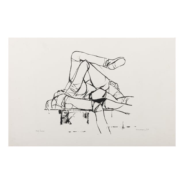 Luís Dourdil, Composition, 1984, Screenprint For Sale