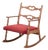 Brutalist Oak Rocking Chair, Denmark, 1960s For Sale