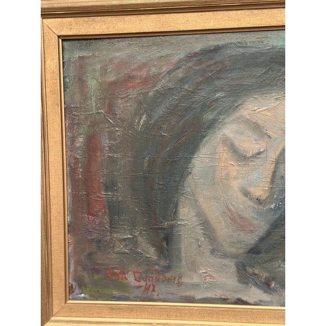 Eric Seth Lundberg, Portrait, 1942, Oil Painting on Panel, Framed For Sale - Image 13 of 18