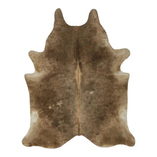 Rug & Kilim’s Extra Large Cowhide Rug in Brown and White Tones For Sale