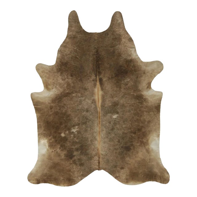 Rug & Kilim’s Extra Large Cowhide Rug in Brown and White Tones For Sale
