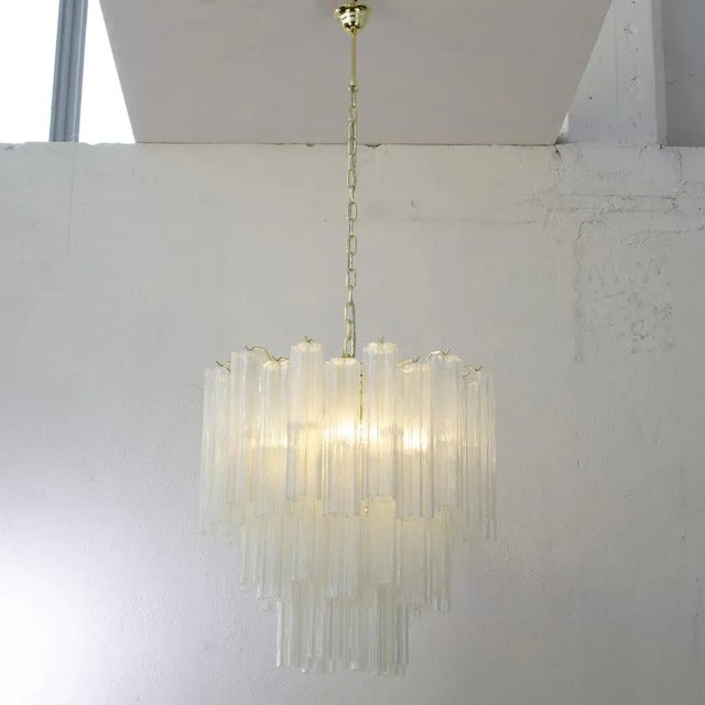 Italian Opal Suspension Lamp in Murano Glass, 1980s For Sale - Image 6 of 12
