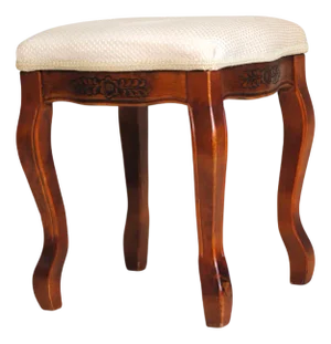 Louis XV Stool in Carved and Upholstered Fruitwood, Early 20th Century