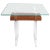 Lucite, Wood and Glass Side Table For Sale
