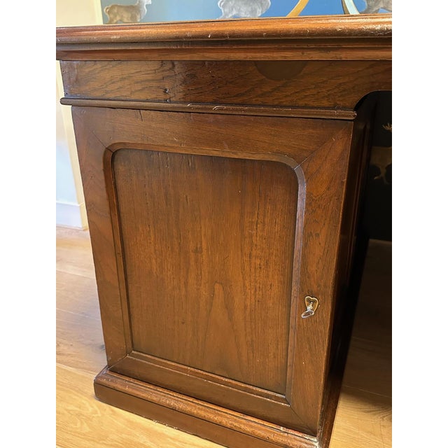 Antique Partner's Desk in Teak, 1800s For Sale - Image 13 of 17
