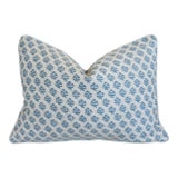 Italian Designer Mariano Fortuny Persiano Floral Feather/Down Pillow 24" X 17" For Sale