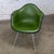 Metal 1971 MCM Eames Herman Miller Molded Fiberglass Shell Armchair Upholstered Green Naugahyde Galvanized H Base For Sale - Image 7 of 18