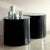 1980s Postmodern Glass-Topped Black Rolling Cylinder Side Tables For Sale - Image 5 of 10