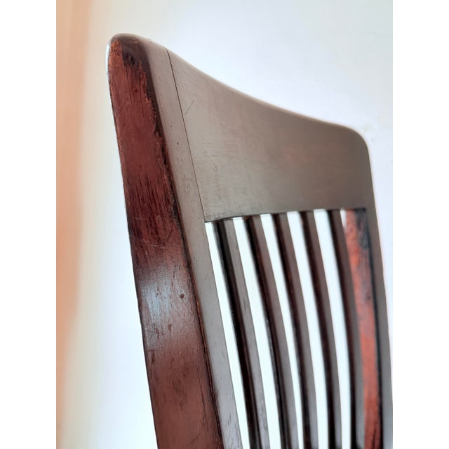 Wood Early 20th Century Mission Style Bankers Chair by Japser Chair Co. For Sale - Image 7 of 10