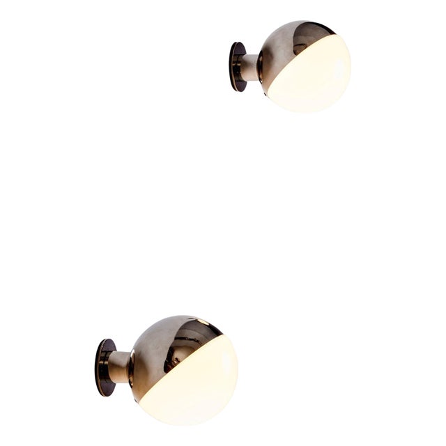 Vilhelm Lauritzen Wall Lamps Model 10630 attributed to Tue Poulsen for Louis Poulsen, 1940s, Set of 2 For Sale