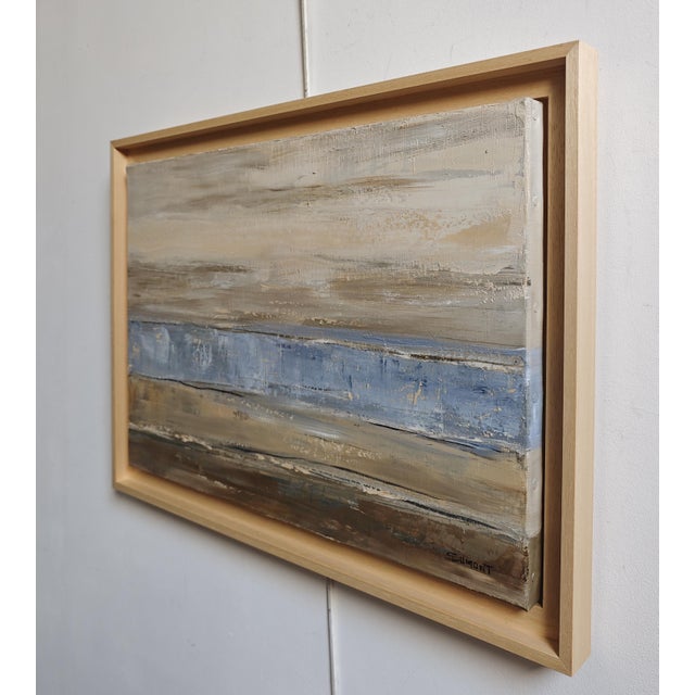 Between Sky and Shore, Abstract Landscape, Minimalism, French Artist, Framed by Sophie Dumont. For Sale - Image 4 of 8