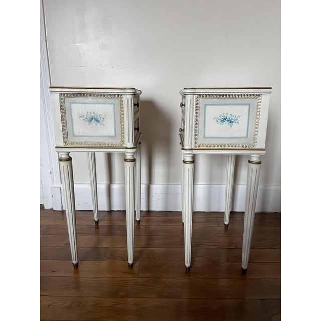 Louis XVI Bedside Tables, 1890s, Set of 2 For Sale - Image 5 of 16